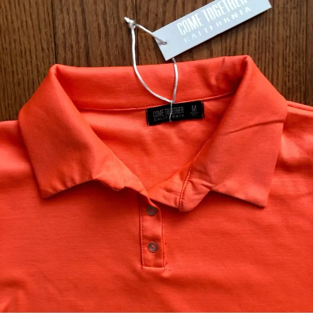 Come Together California Golf Tennis Neon Orange Tshirt Dress Women’s Size M NWT - Picture 3 of 10